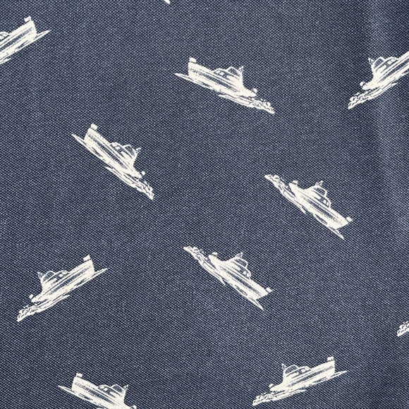 Vintage Tommy Hilfiger Polo Shirt Adult LARGE Blue Boats Yachts Nautical 90s - Picture 6 of 11